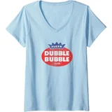Dubble Bubble Classic Oval Logo Women's V-Neck T-Shirt