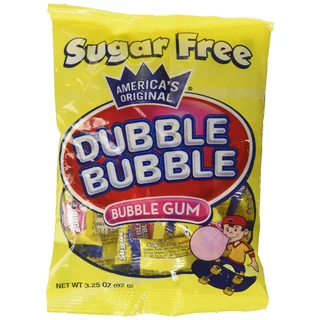 Dubble Bubble Sugar Free Gum, 3.25 oz Bag
