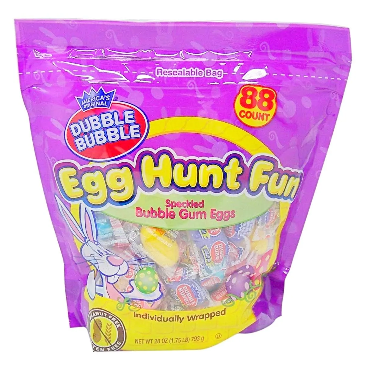Dubble Bubble Egg Hunt Fun Speckled Gum Eggs, 88 Count Bag