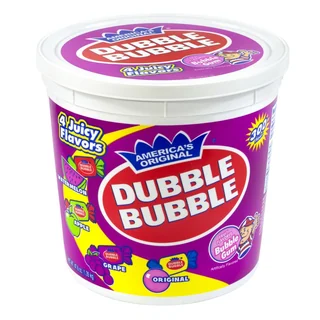 Dubble Bubble Fruit Flavored Tub, 300 Pieces