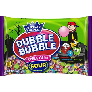 Dubble Bubble Sour Bubble Gum, 14 oz Bag