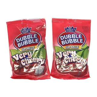 Dubble Bubble Very Cherry Gumballs, 4 oz Bags, Pack of 3