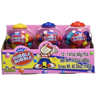 Dubble Bubble Mini Gumball Dispensers, Tray of 12
