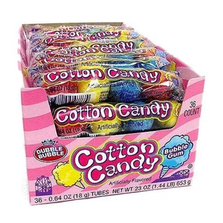 Dubble Bubble Cotton Candy Gumball Tubes, Box of 36